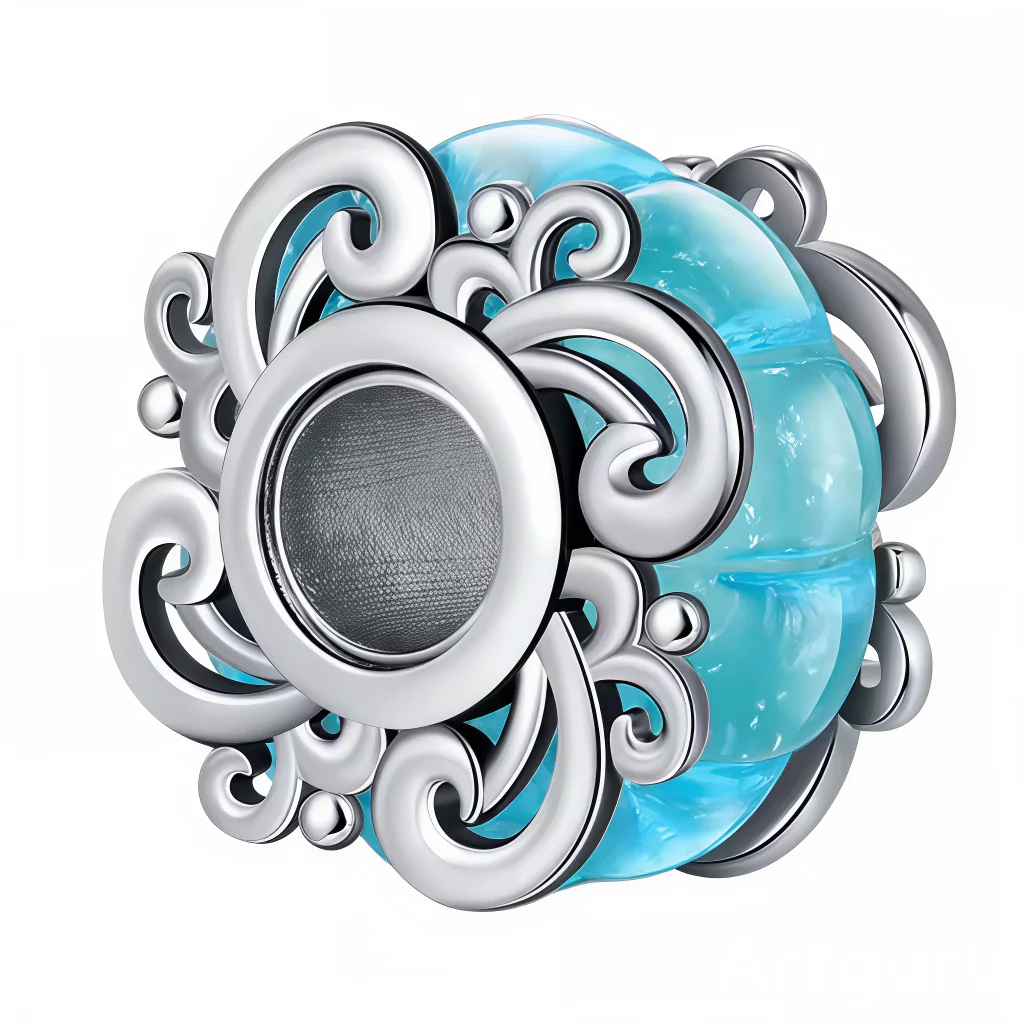 Charm – Blue Murano Wave