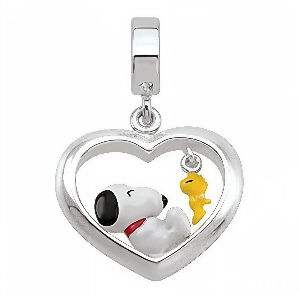 Snoopy and Woodstock Heart Pendant | Snoopy